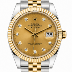 Rolex Datejust 41MM Champange Diamond Dial 126333 18K YG & SS